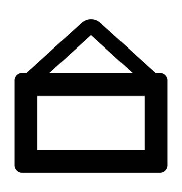 Düz vektör simge asılı çerçeve