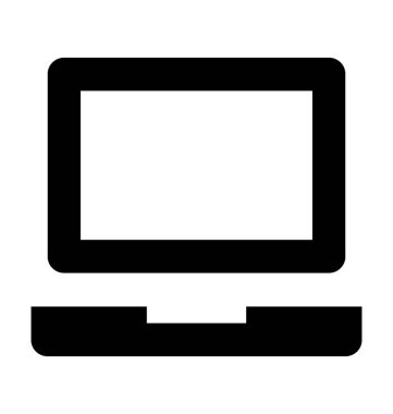 Laptop Düz Vektör Simgesi