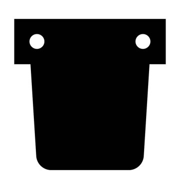 pot düz vektör simgesi