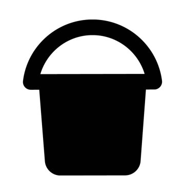 Kova düz vektör simgesi