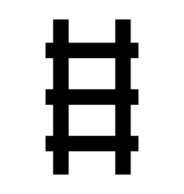 Merdiven düz vektör simgesi