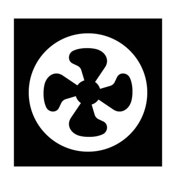 Egzoz fan düz vektör simgesi