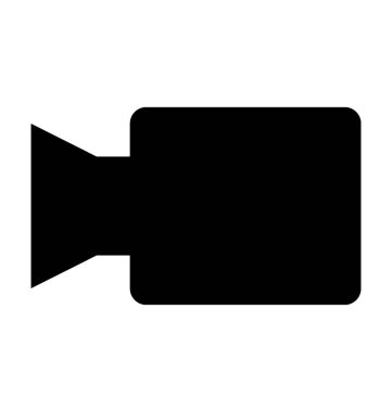 video kamera düz vektör simgesi