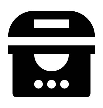 Elektrik Fritöz düz vektör simgesi