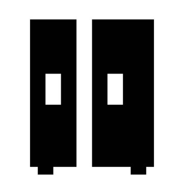 Dolap düz vektör simgesi