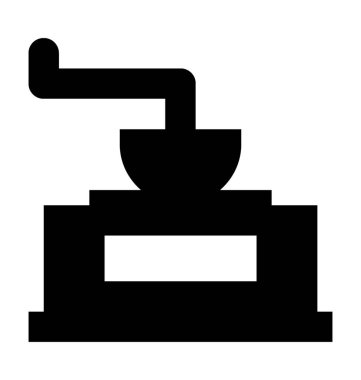 Kahve değirmeni daire vektör simgesi