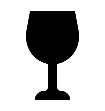 Şarap cam düz vektör simgesi