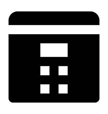 Fritöz düz vektör simgesi