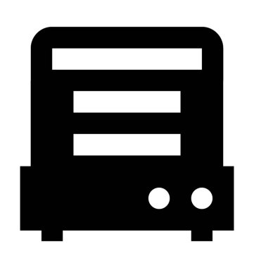 Elektrikli ısıtıcı düz vektör simgesi