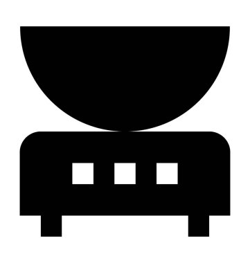 Mutfak ölçek düz vektör simgesi