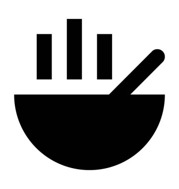 Pişirme düz vektör simgesi