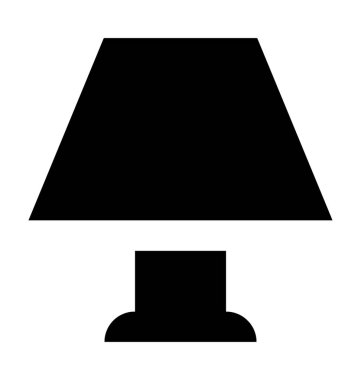 Masa lambası düz vektör simgesi