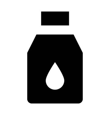 Petrol şişe düz vektör simgesi