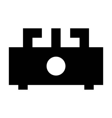 Mutfak soba düz vektör simgesi