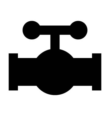 Su vanası düz vektör simgesi