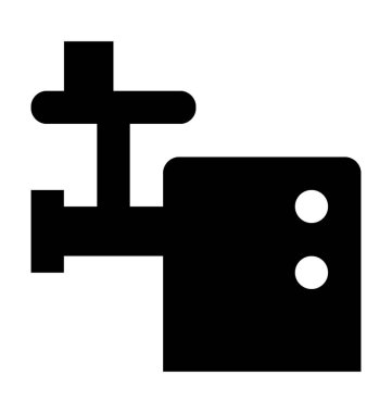 Doğrayıcılardan makine düz vektör simgesi