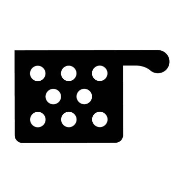 Kevgir düz vektör simgesi