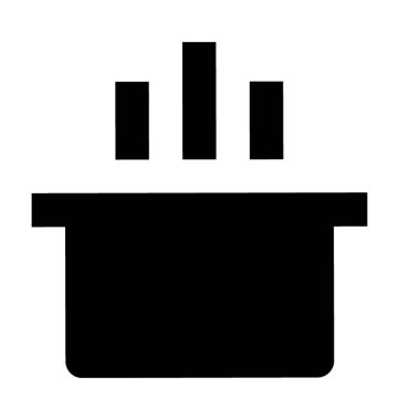 Sıcak çorba düz vektör simgesi