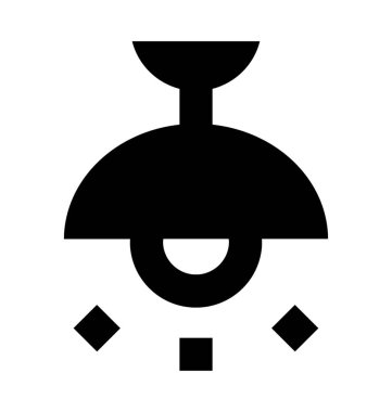 Lamba düz vektör simge asılı