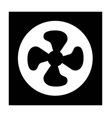 Egzoz fan düz vektör simgesi