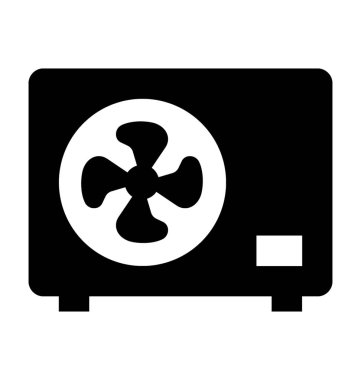 Elektrikli ısıtıcı düz vektör simgesi