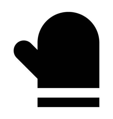 Mitten düz vektör simgesi