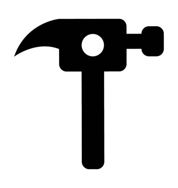 Çekiç Düz Vektör Simgesi