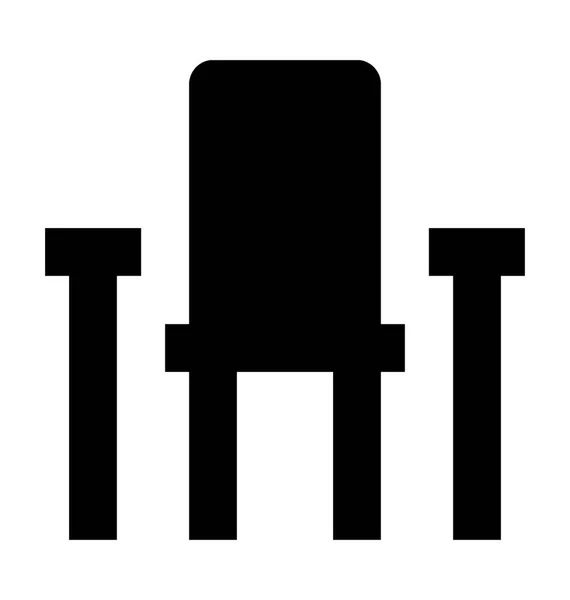 Chair Flat Vector Icon — Stock Vector