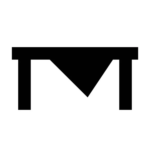 Tabell Platt Vektor Symbol — Stock vektor