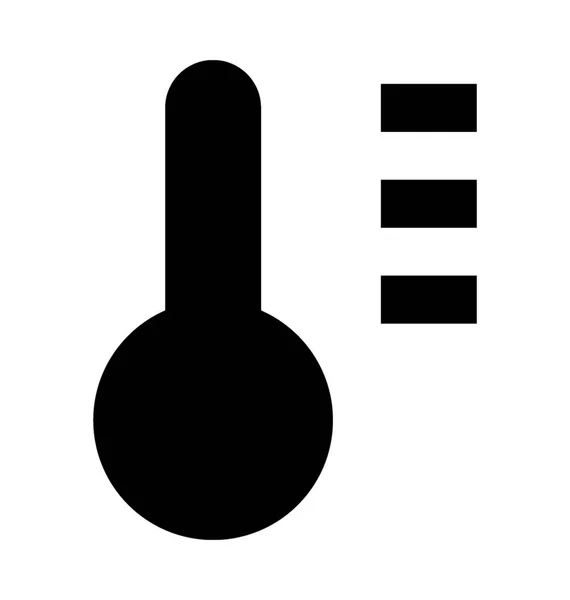 Thermometer Flache Vektorsymbole — Stockvektor