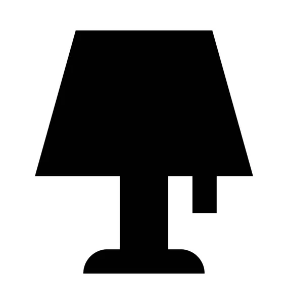 Tabell Lampa Platt Vektor Symbol — Stock vektor