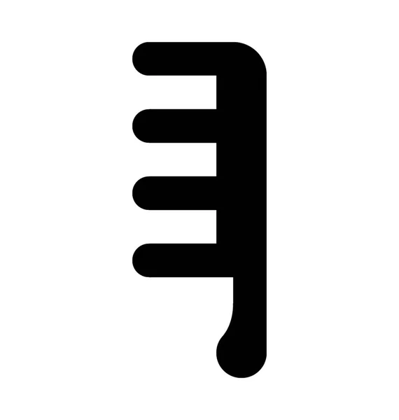 Hårkam Platt Vektor Symbol — Stock vektor