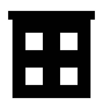 Ülke ev düz vektör simgesi 