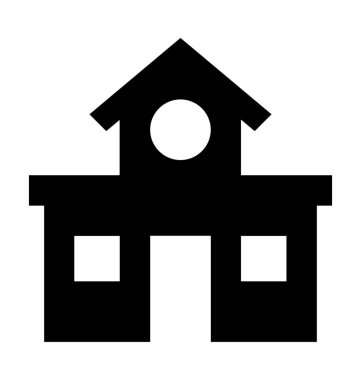 Müze düz vektör simgesi 