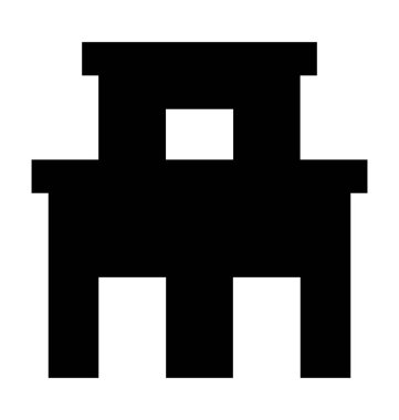 Kütüphane düz vektör simgesi 