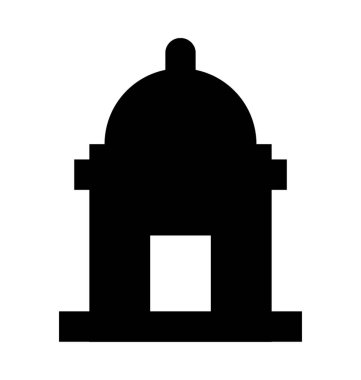 Mezar düz vektör simgesi 