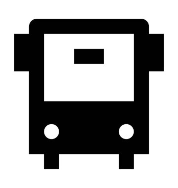 Otobüs Düz Vektör Simgesi 