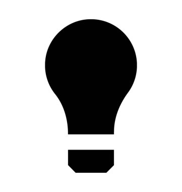 Ampul Düz Vektör Simgesi 