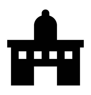 Mezar düz vektör simgesi 