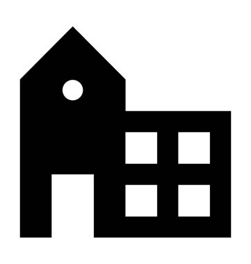 Modern ev düz vektör simgesi 