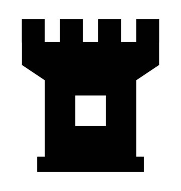 kale düz vektör simgesi 