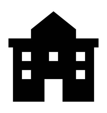 Modern ev düz vektör simgesi 