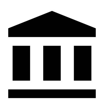 Pantheon düz vektör simgesi 