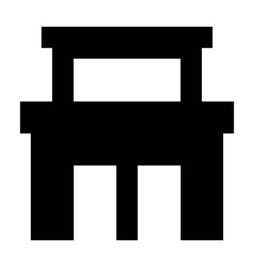 Anıt düz vektör simgesi 