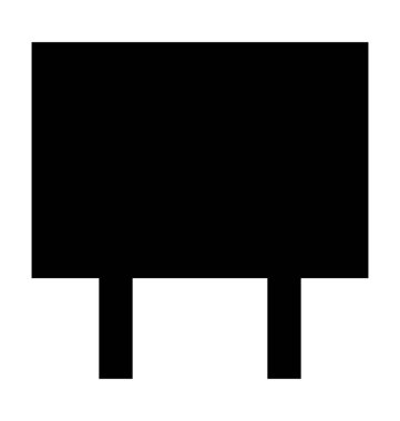 Billboard düz vektör simgesi 