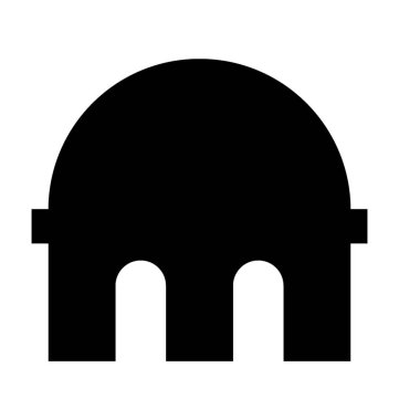 Rotunda düz vektör simgesi 