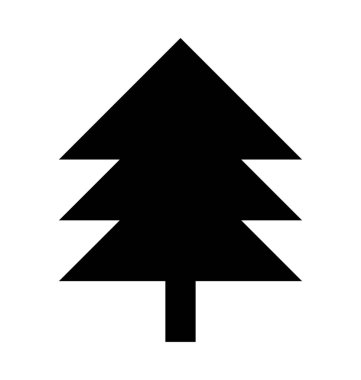 Köknar ağacı düz vektör simgesi 