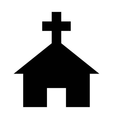 Chapel düz vektör simgesi 