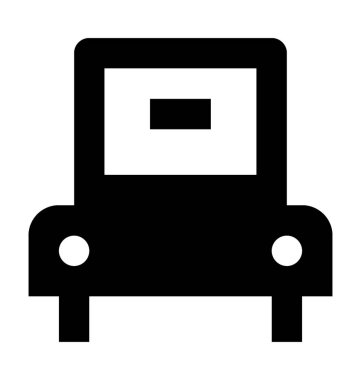 Taksi Düz Vektör Simgesi 