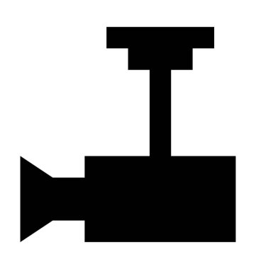 Güvenlik kamera düz vektör simgesi 